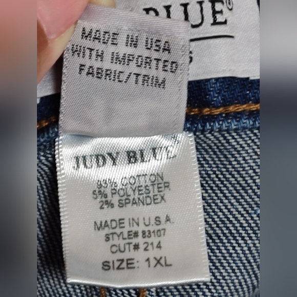 Judy Blue Women's Straight Leg High Rise Jeans in Classic Blue - Picture 6 of 9